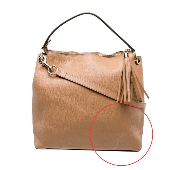 Gucci • Interlocking GG Soho Convertible Leather Hobo Neutral Tassel 2-Way Bag - Picture 4 of 6